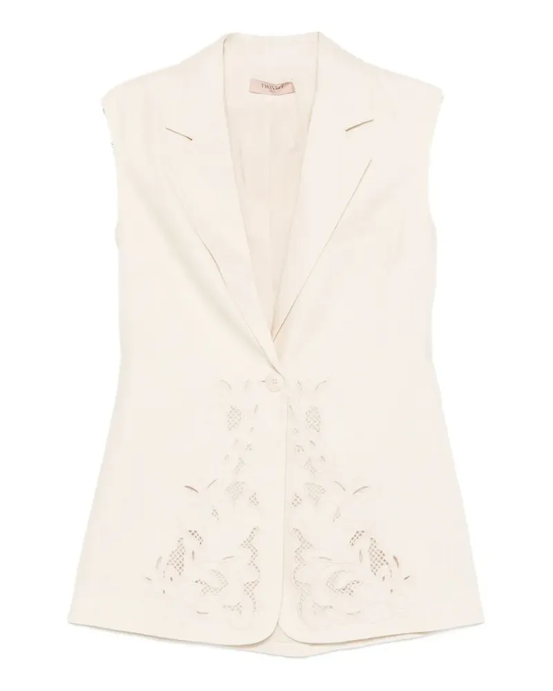 Twin-Set embroidered sleeveless waistcoat - Nude Nude