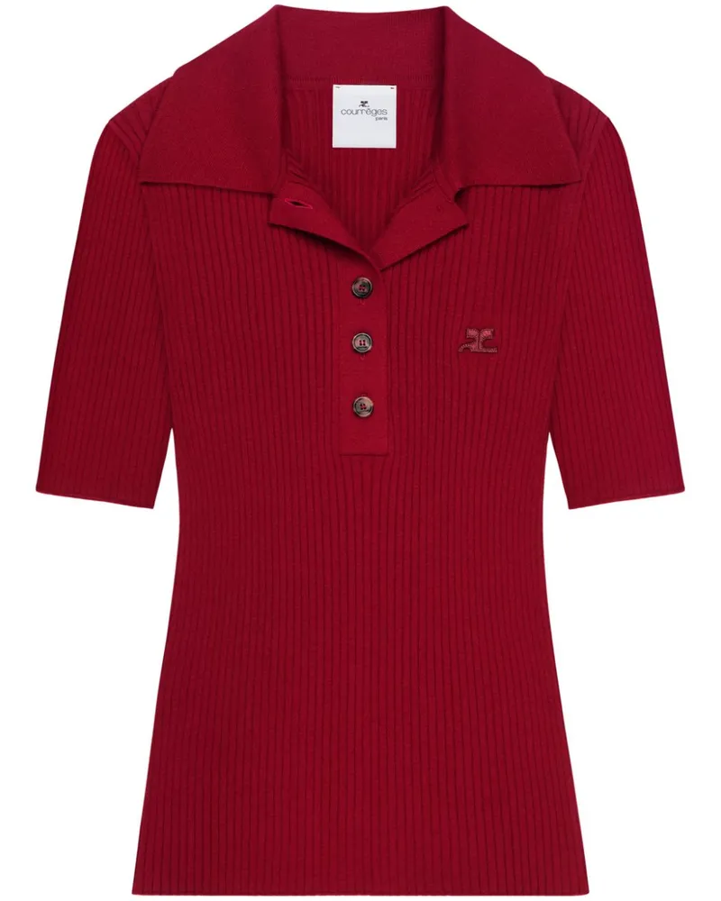 Courrèges Iconic Poloshirt - Rot Rot