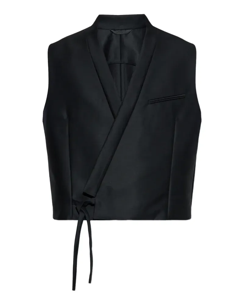 Kenzo tie-waist gilet - Schwarz Schwarz