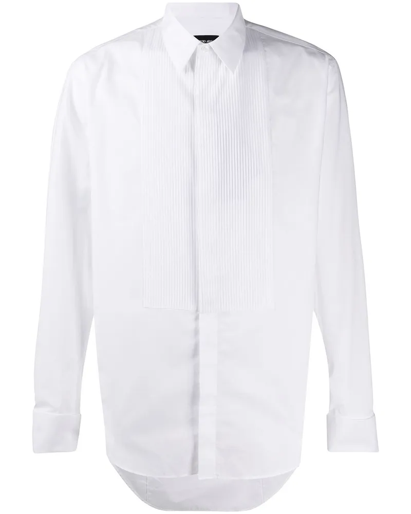 Giorgio Armani Hemd mit Biesenlatz - Weiß Weiß