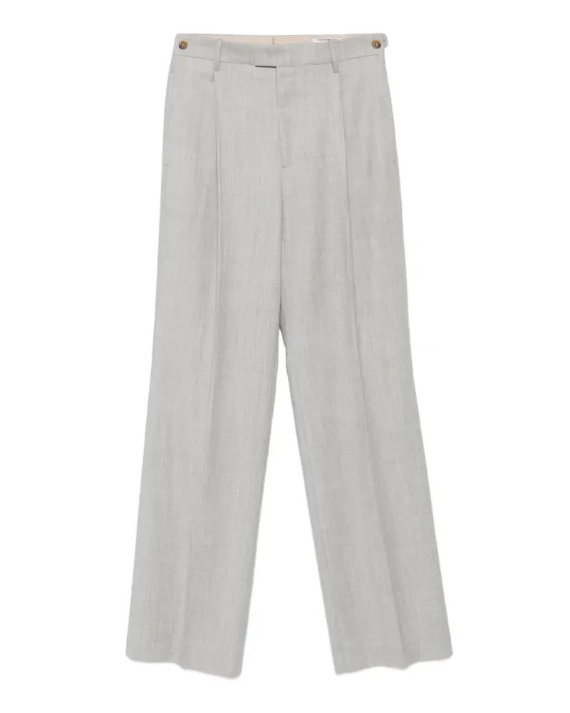 Berwich Hose mit Bundfalten - Grau Grau