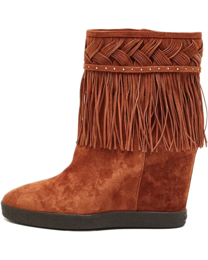 Le Silla fringed suede boots - Braun Braun