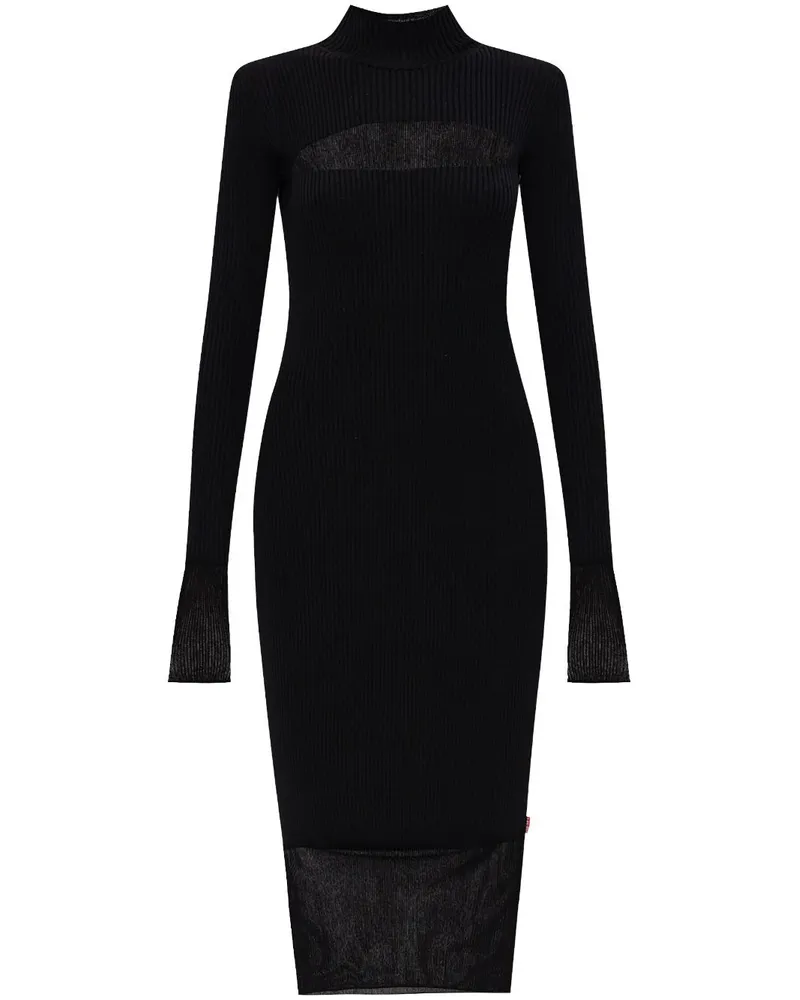Diesel M-Slint Midikleid - Schwarz Schwarz