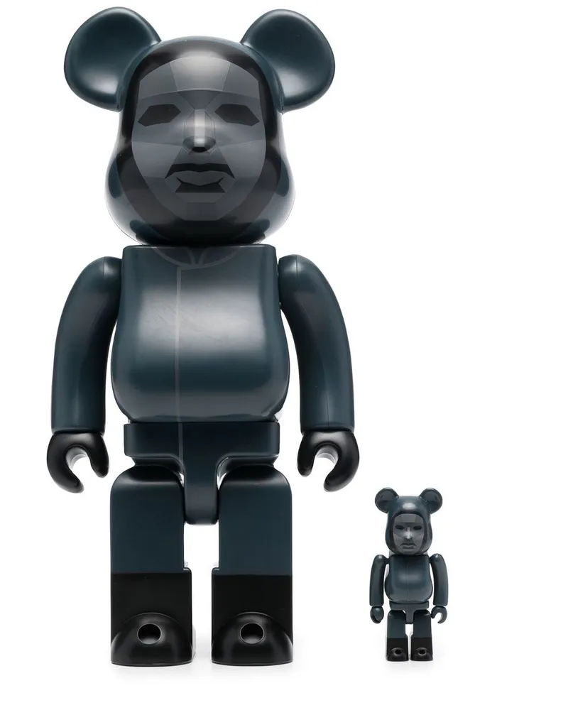 Medicom Toy Squid Game Frontman BE@RBRICK 100% und 400% Figuren-Set Schwarz