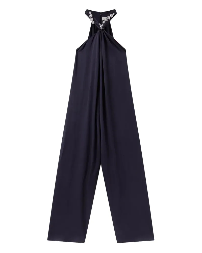 Stella McCartney Neckholder-Jumpsuit mit Kugelkette - Blau Blau