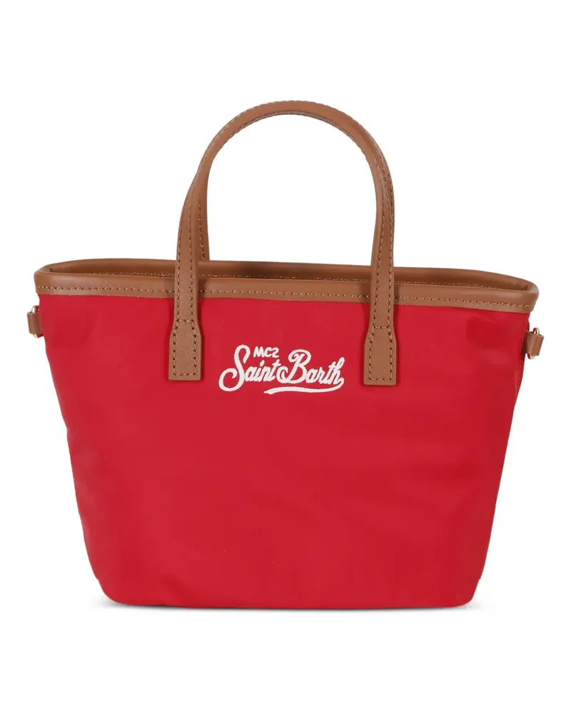 MC2 Saint Barth Mini City Tote Bag mit Logo-Stickerei - Rot Rot