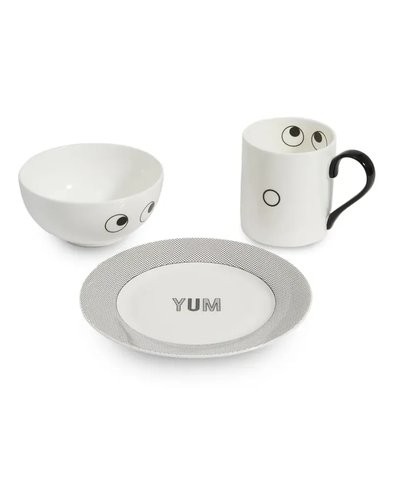 Anya Hindmarch Eyes Frühstücksset (3er-Set) - Weiß Weiß