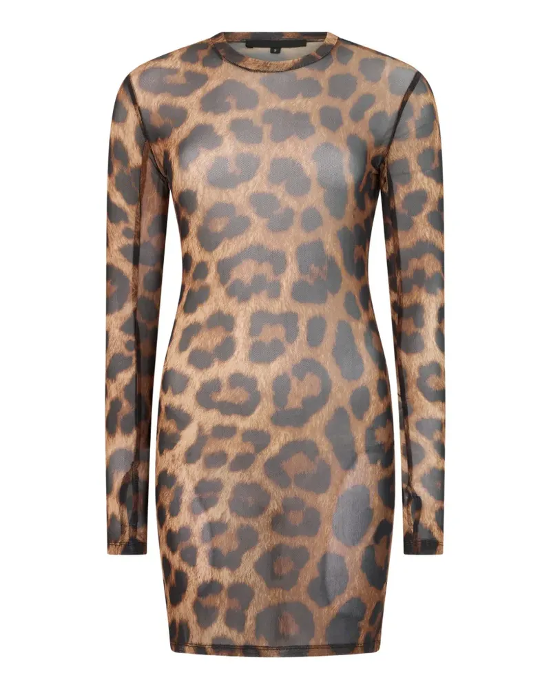 Philipp Plein leopard-print midi dress - Nude Nude