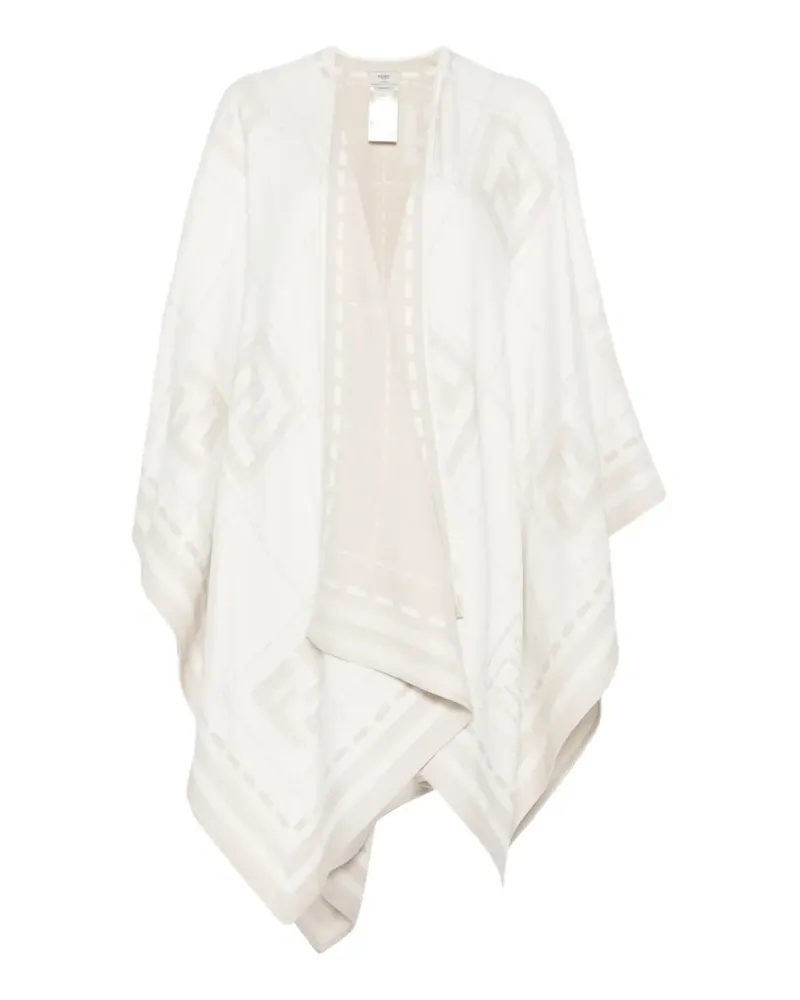 Fendi Cape mit geometrischem Muster - Nude Nude