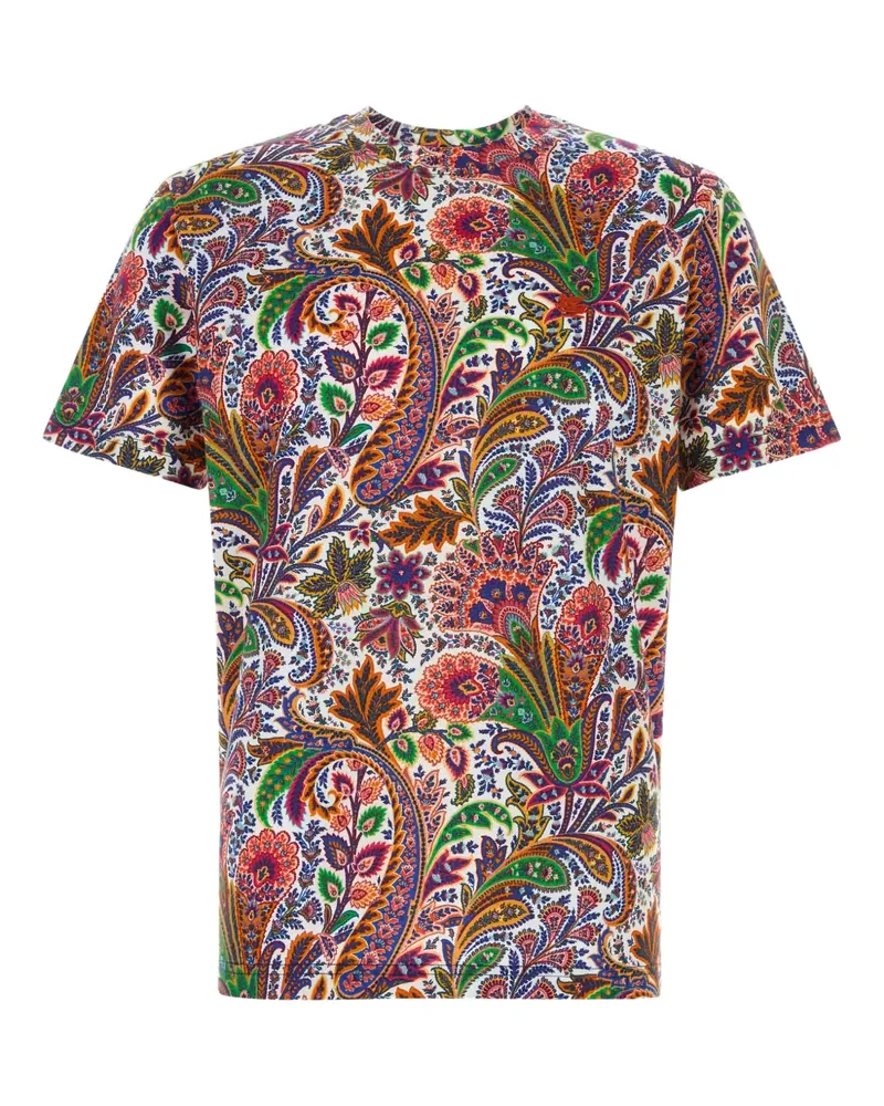 Etro paisley-print T-shirt - Weiß Weiß