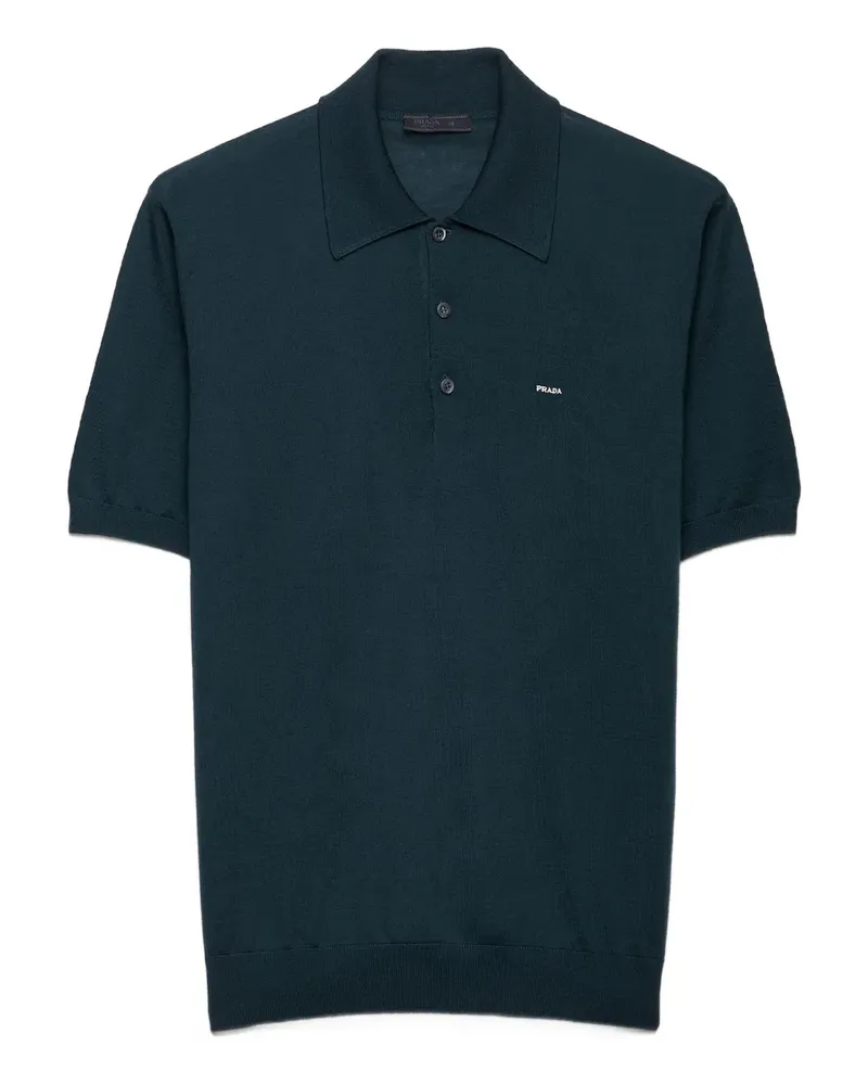 Prada Besticktes Poloshirt - Grün Grün