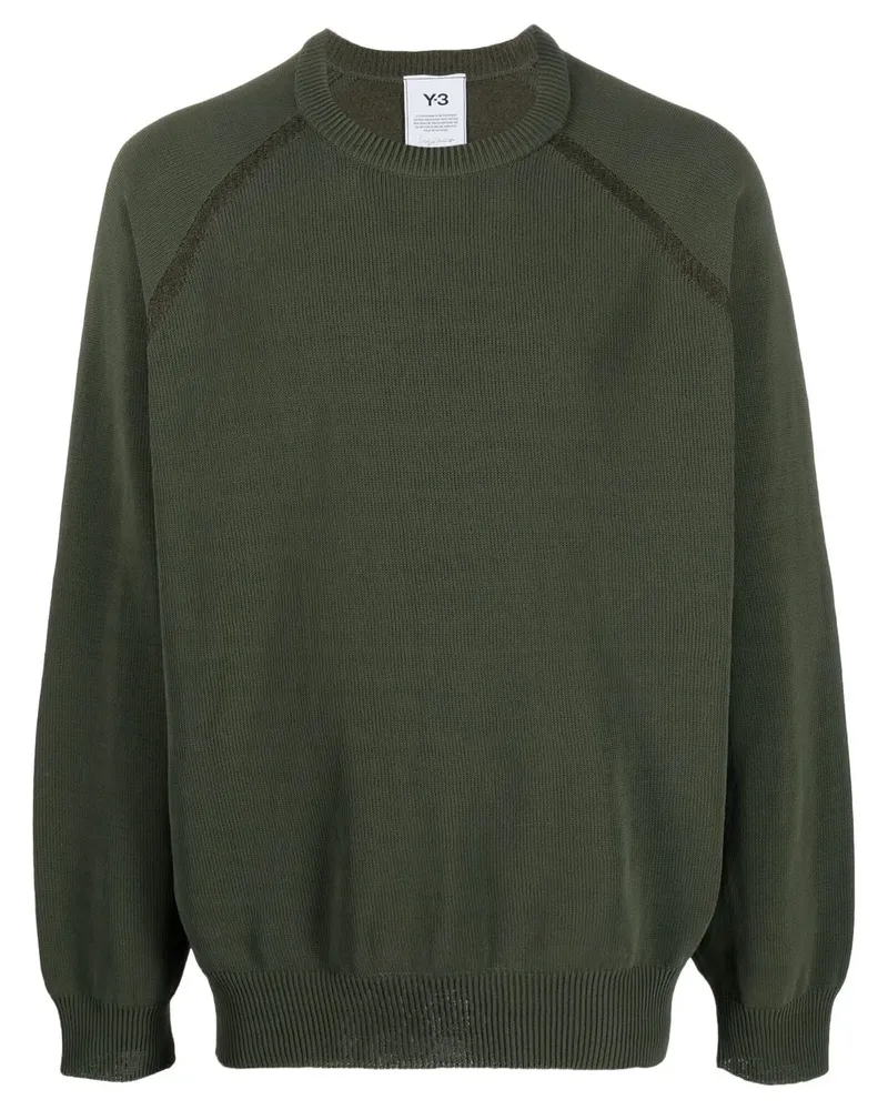 Y-3 Pullover mit rundem Ausschnitt - Grün Grün