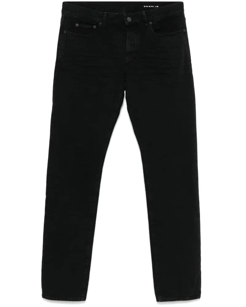 Saint Laurent Schmale Jeans - Schwarz Schwarz