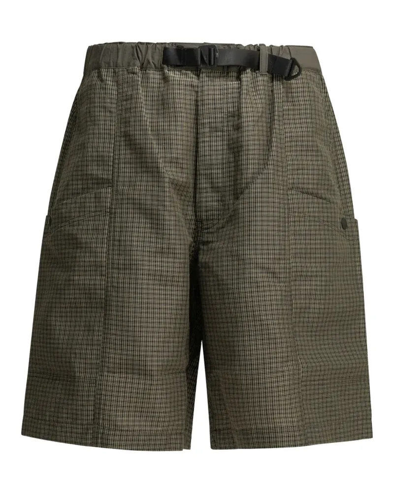 Comme des Garçons Karierte Cargo-Shorts mit Gürtel - Grün Grün