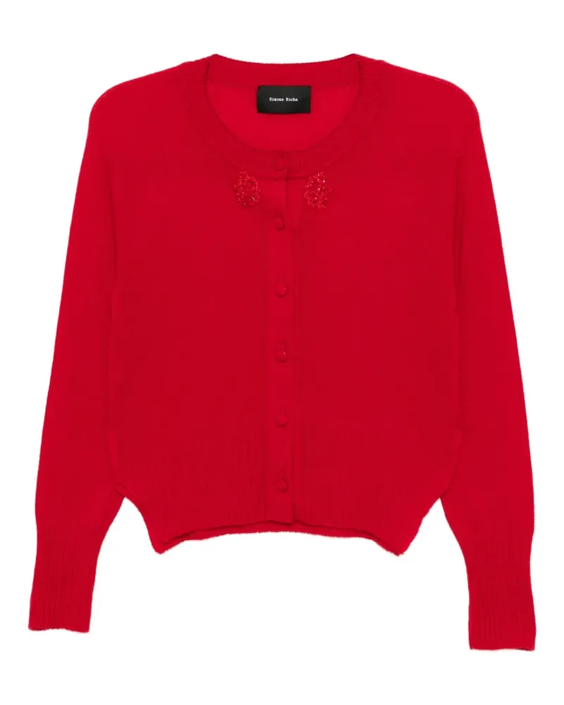 Simone Rocha Verzierter Kaschmircardigan - Rot Rot