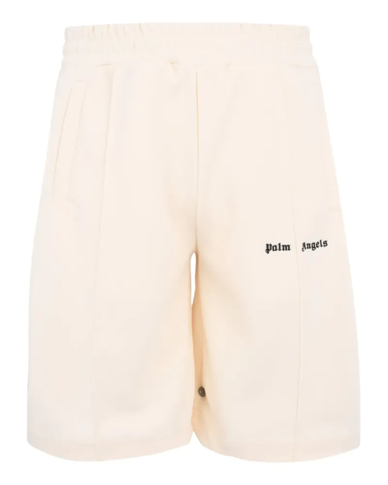 Palm Angels logo-plaque track shorts - Nude Nude