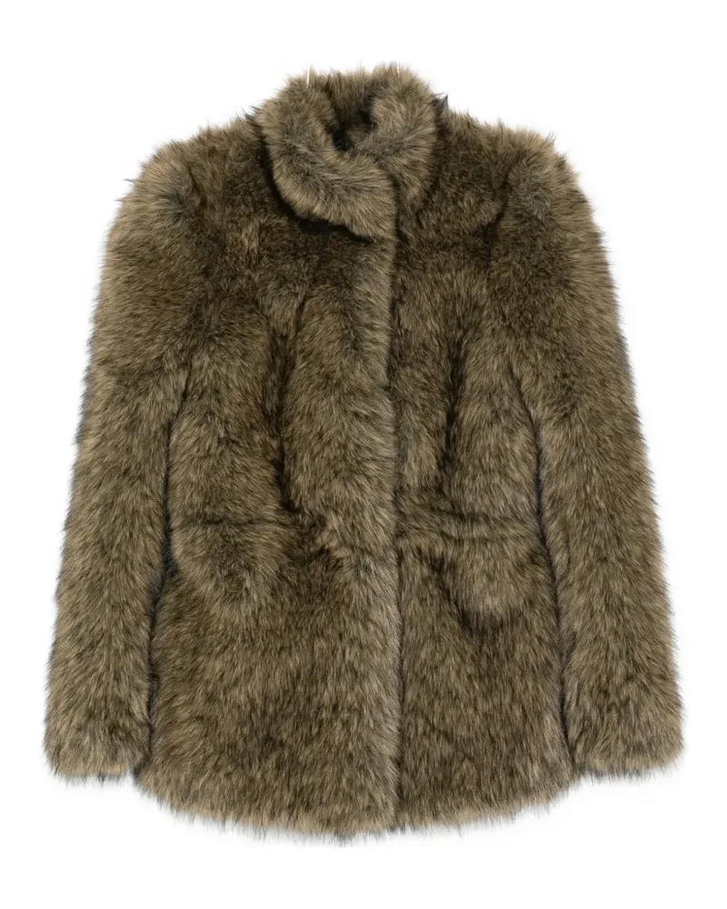 FRANKIE Shop Jacke aus Faux Fur - Braun Braun