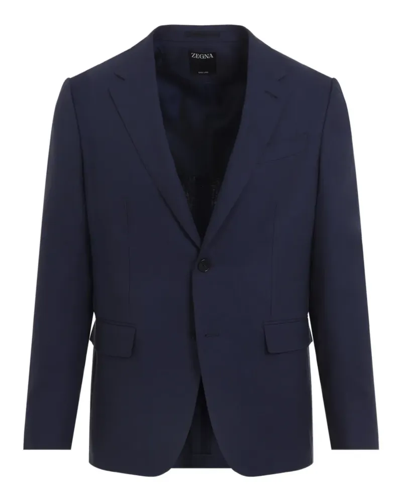 Ermenegildo Zegna flap-pocket linen blazer - Blau Blau