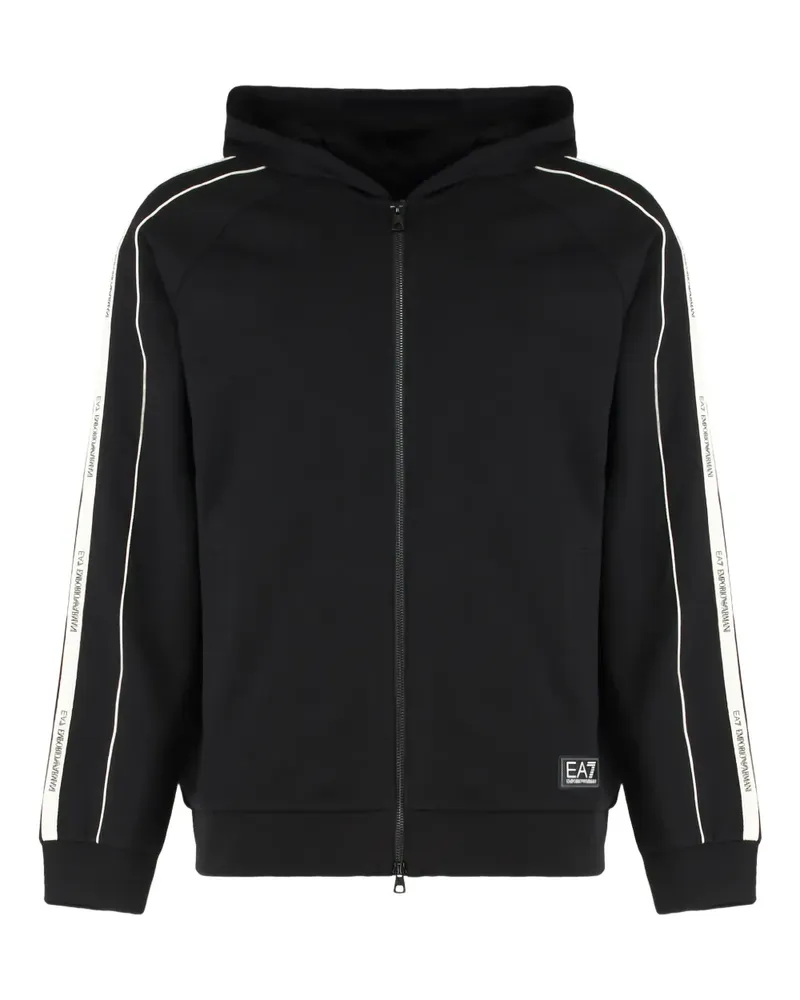 EA7 Hoodie mit Reißverschluss - Schwarz Schwarz