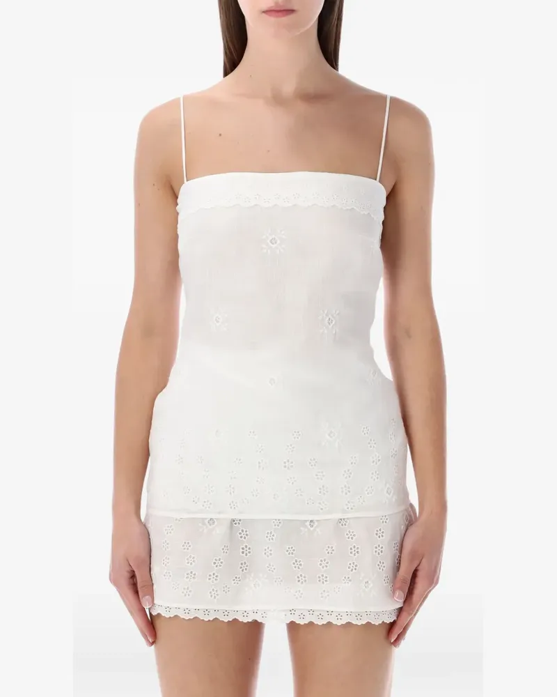 Magda Butrym lace-embroidered top - Weiß Weiß