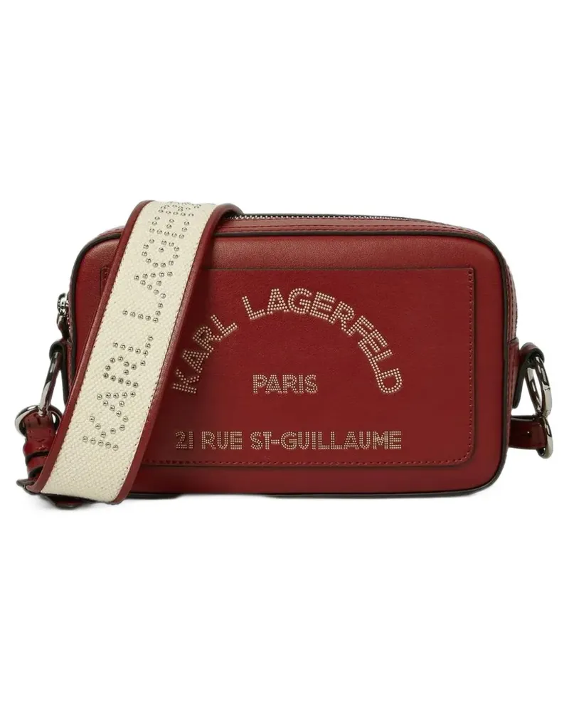 Karl Lagerfeld stud-embellished leather camera bag - Rot Rot