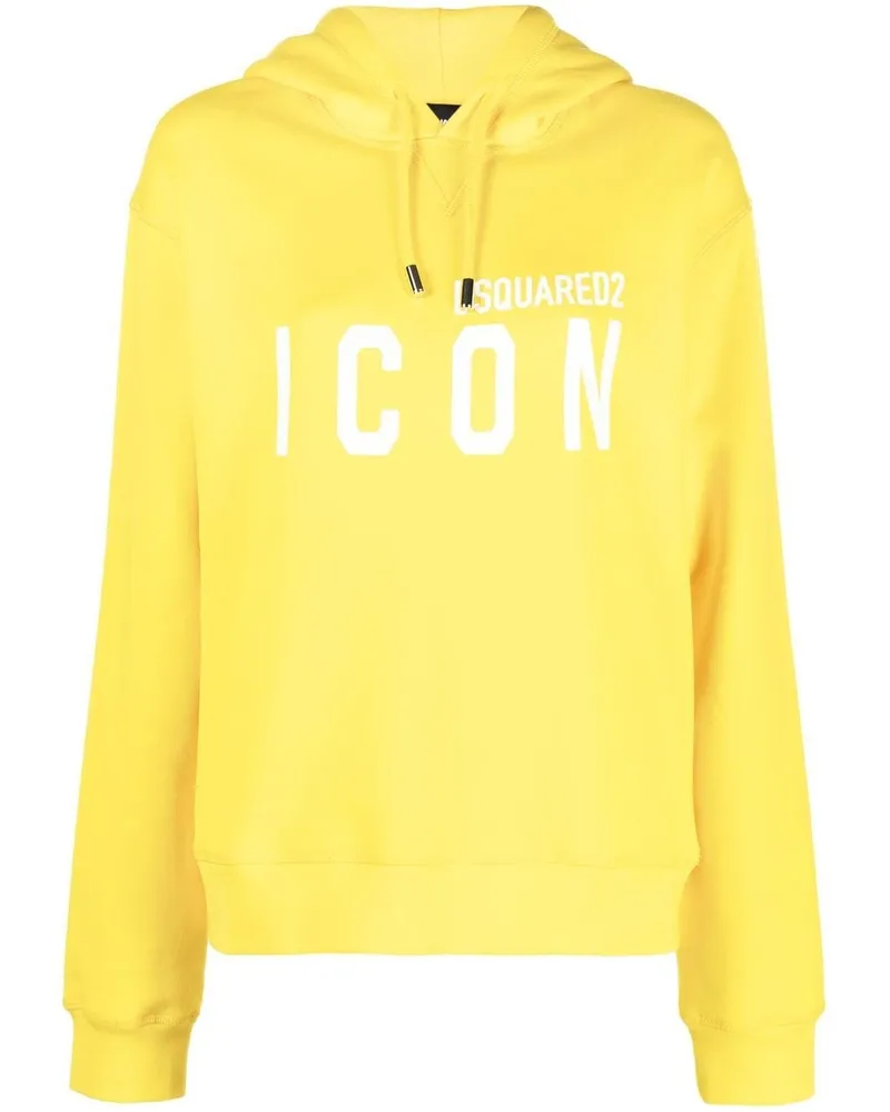 Dsquared2 Hoodie mit Logo-Print Gelb