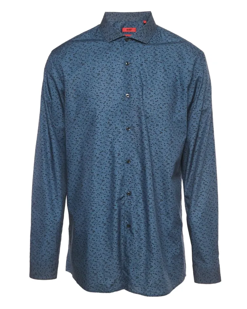 HUGO BOSS Erriko Hemd mit Print - Blau Blau
