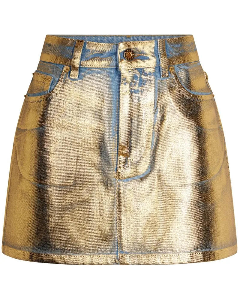 Paco Rabanne Minirock in Metallic-Optik - Gold Gold