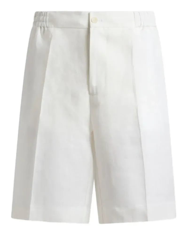 Etro plain-coloured linen shorts - Weiß Weiß