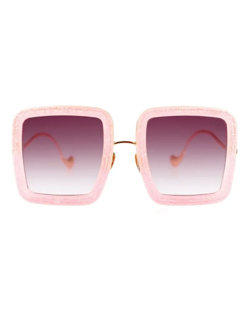 Anna-Karin Karlsson Beaming Sky square-frame embellished sunglasses - Rosa Rosa