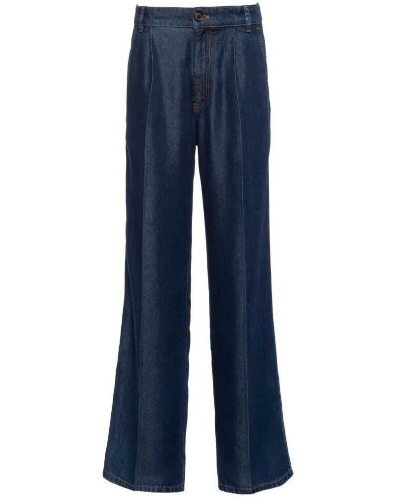 Miu Miu Weite High-Rise-Jeans - Blau Blau
