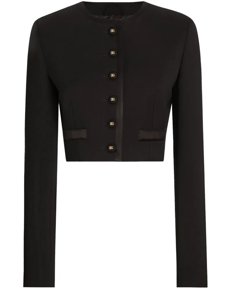 Dolce & Gabbana Cropped-Jacke - Schwarz Schwarz