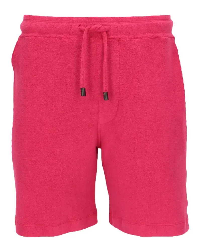 Isaia drawstring terry-cloth shorts - Rosa Rosa