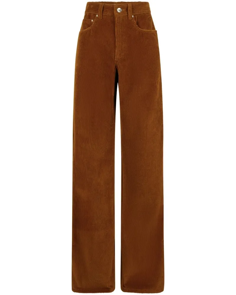Paco Rabanne Cordhose mit weitem Bein - Braun Braun