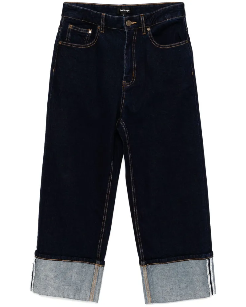Tout a Coup Jeans mit Umschlag - Blau Blau