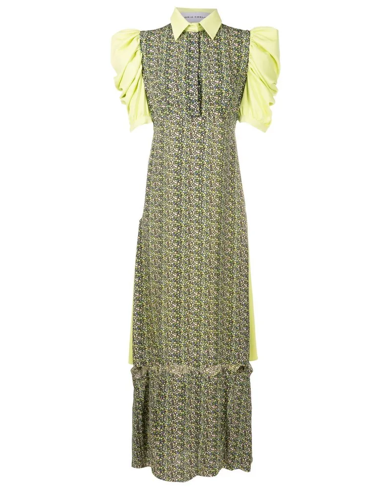 Gloria Coelho Kleid mit abstraktem Print - Grün Grün