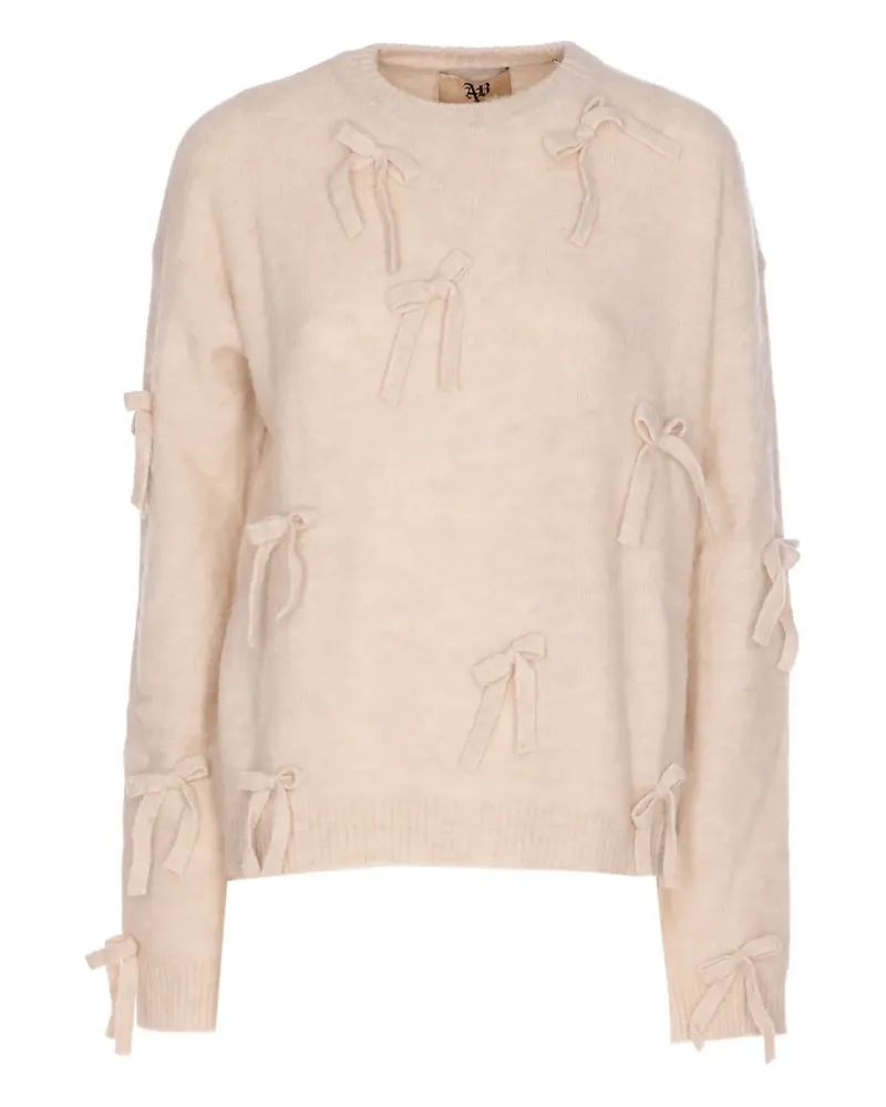 Aniye By bow-embellished sweater - Nude Nude