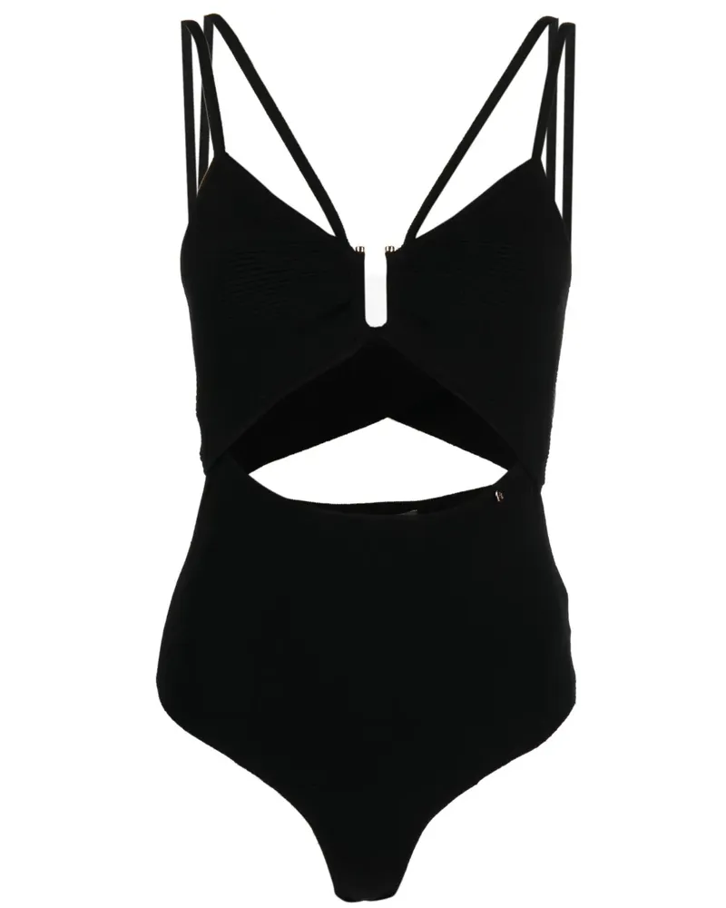 NISSA Oberteil mit Cut-Outs - Schwarz Schwarz