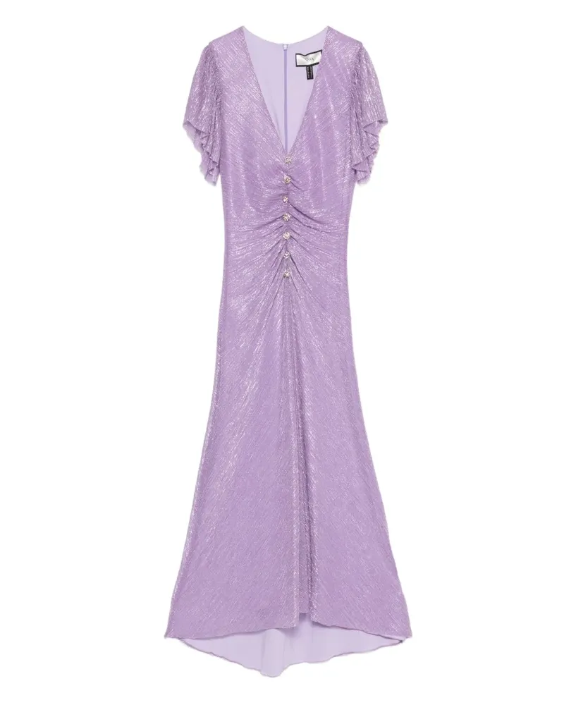 NISSA Gerafftes Kleid mit Volants - Violett Violett