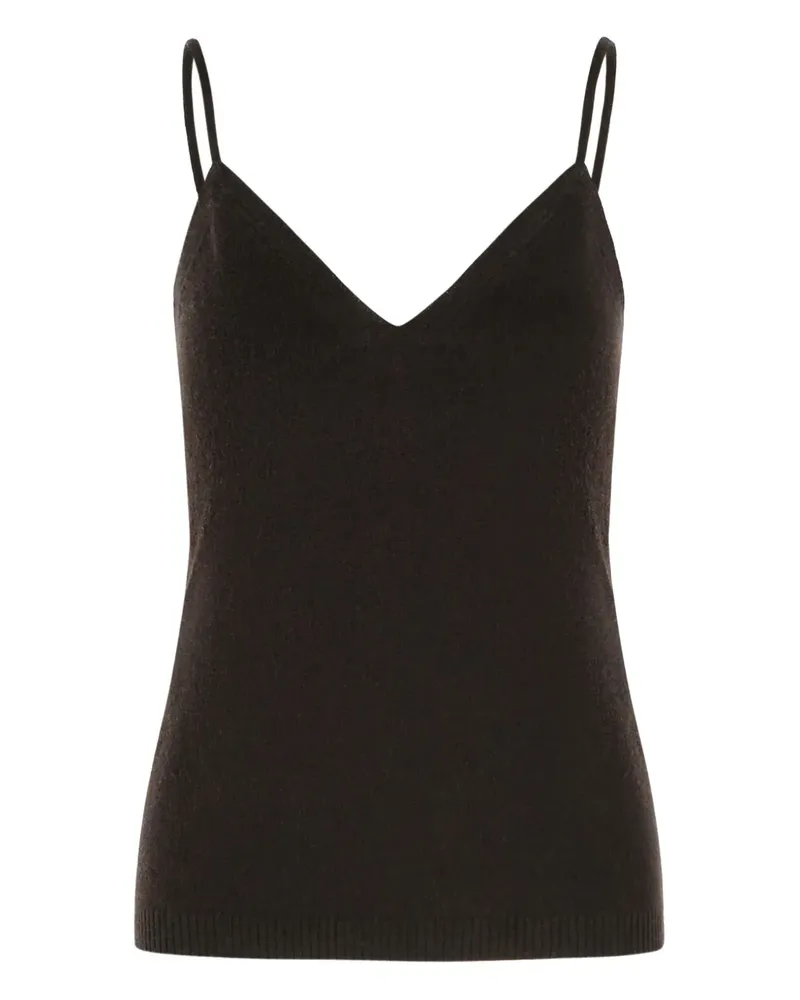 Lisa Yang braided-straps cashmere tank top - Braun Braun