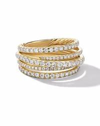 David Yurman 18kt Crossover Gelbgoldring mit Diamanten Gold