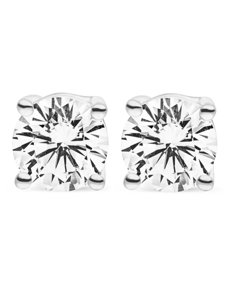 VEYNOU 14kt Ella Weißgoldohrstecker mit Diamant - Silber Silber