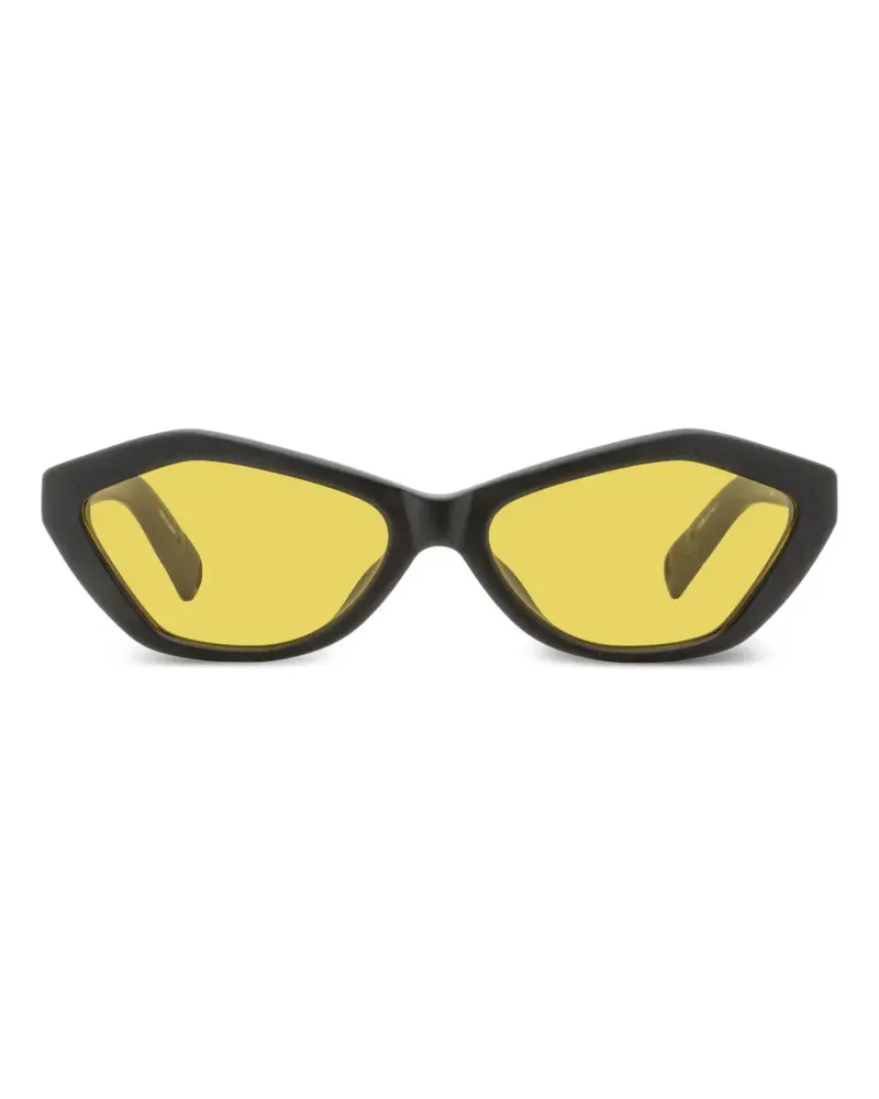 Jacquemus Bambino Sonnenbrille mit geometrischem Gestell - Schwarz Schwarz