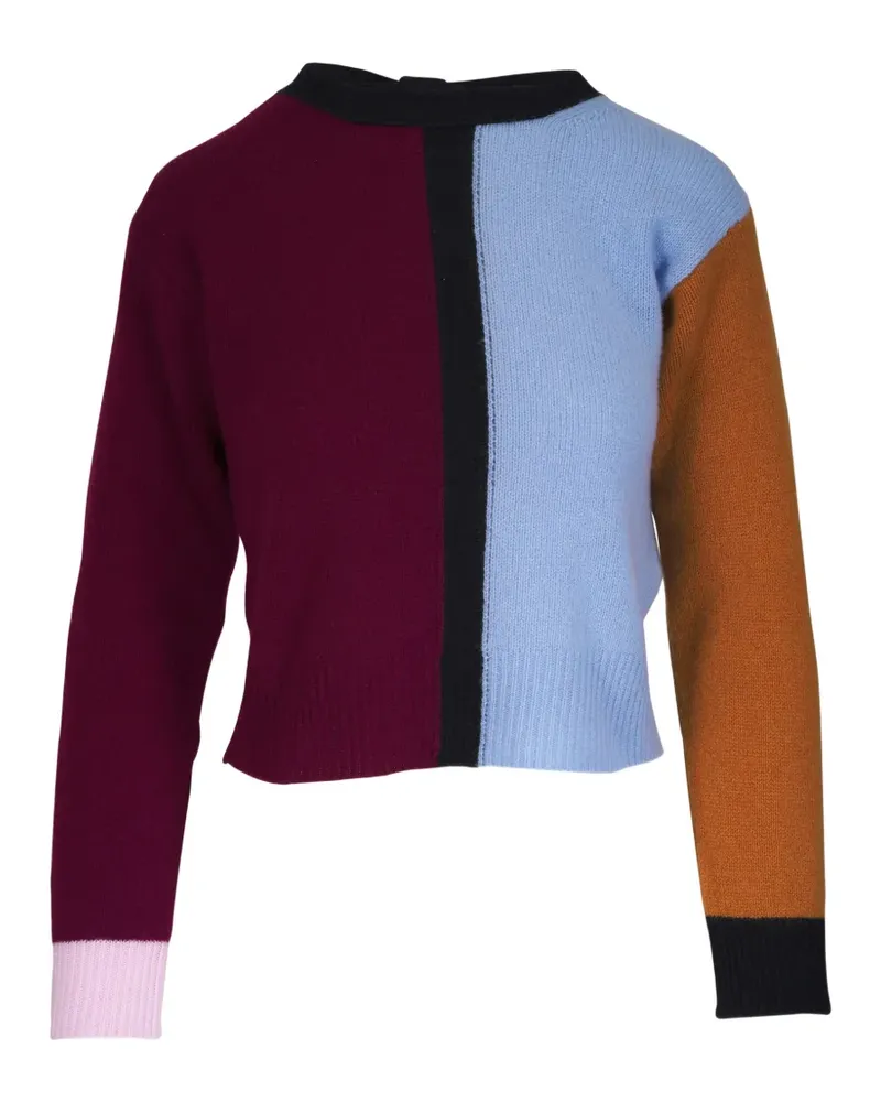 Marni colour-block knitted sweater - Blau Blau