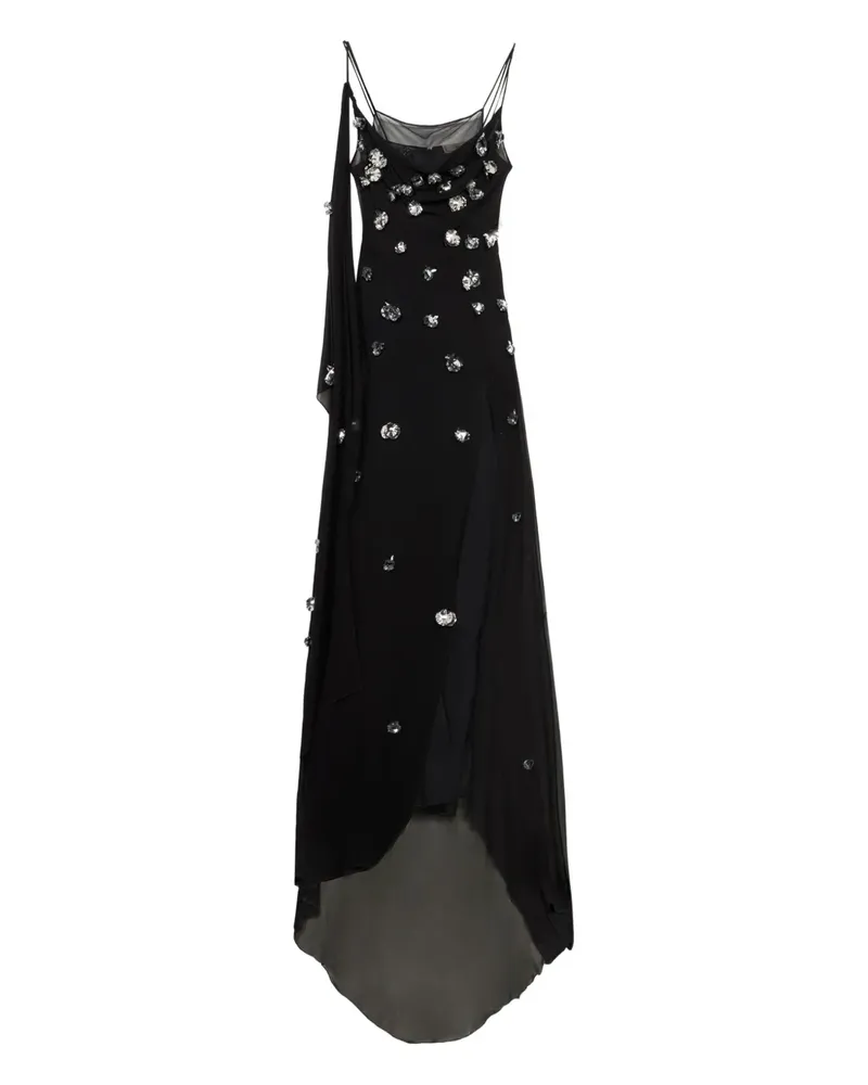 Blumarine Maxikleid mit verzierten Details - Schwarz Schwarz