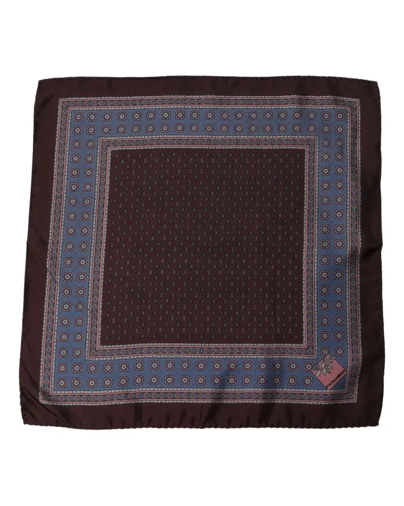 Dolce & Gabbana geometric-print pocket square - Rot Rot