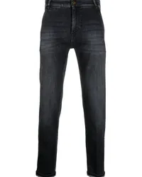 PT TORINO Straight-Leg-Jeans mit Logo-Patch Schwarz