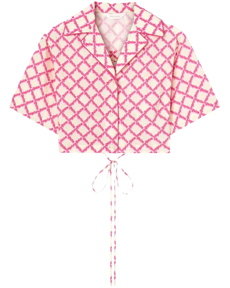 Palm Angels Hemd mit überkreuztem Logo - Rosa Rosa