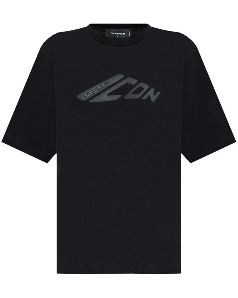 Dsquared2 T-Shirt mit Icon-Prägung - Schwarz Schwarz