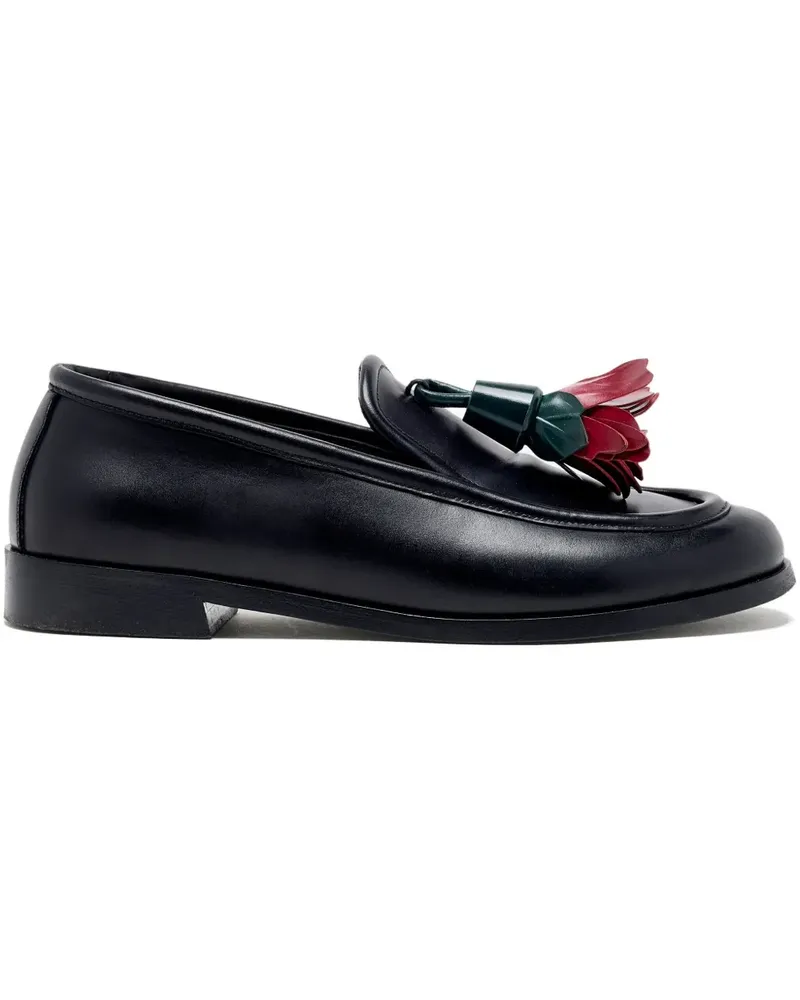 Proenza Schouler Loafer mit Blumendetail - Schwarz Schwarz